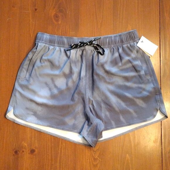 BUNDLE OF 2 Deco Athletic Shorts, SIZE M, Gray & Light Blue with White/Pink - Picture 6 of 10